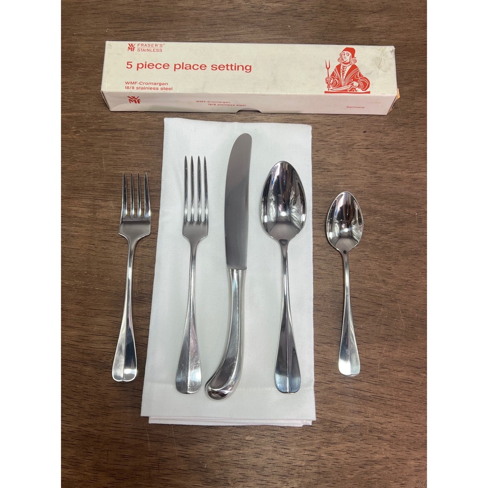 WMF Cromargan Marlow 5 Piece Place Setting 18/8 Stainless Steel Germany Set of 3